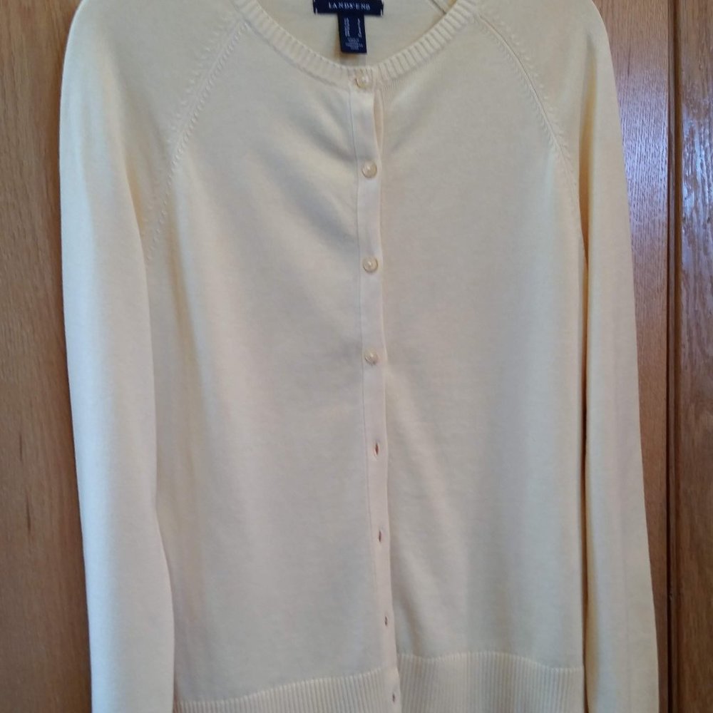 Lands' End Yellow L/S Sweater Size Small NWOT